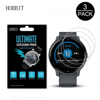 3 Paket Garmin Vivoactive 3 İçin Müzik Anti-scratch kabarcıklar Ekran Koruyucu GPS Smartwatch Patlamaya dayanıklı Kapak Filmi