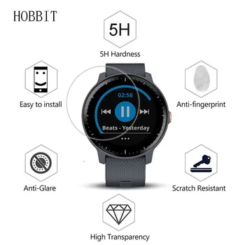 3 Paket Garmin Vivoactive 3 İçin Müzik Anti-scratch kabarcıklar Ekran Koruyucu GPS Smartwatch Patlamaya dayanıklı Kapak Filmi Görüntü 2
