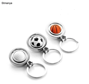 3 Tasarım Rotasyon Futbol metal Anahtarlık golf basketbol Araba Anahtarlık Anahtarlık anahtar kolye Adam Kadınlar İçin Hediye Takı #17122