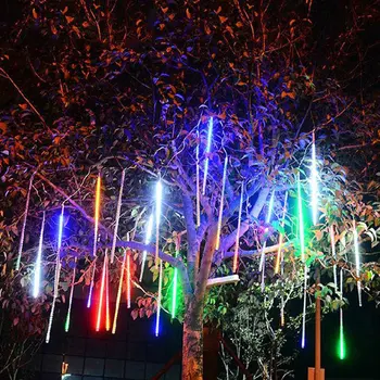 30/50cm Meteor Duş led ışık dize 8 Tüpler Meteor ışıkları Yılbaşı ağacı süsleri açık Peri Lamba bahçe lambası Yeni