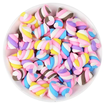 30 Adet 15mm Üç Renkli Yumuşak çömlek Pamuk Şeker oyuncak yiyecekler DIY Zanaat Malzemeleri Scrapbooking Yaylar Takı Dekorasyon Bezemeler