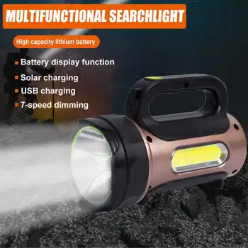 3000lm Güçlü LED el feneri lanterna taşınabilir projektör şarj edilebilir spot 1000m aralığı avcılık lamba yan ışık ile Görüntü 2