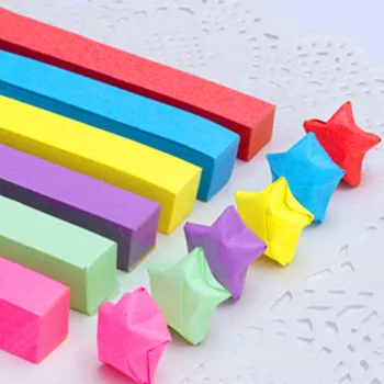 380/540/1030 Adet Renkli Yıldız Şerit Origami Seti Renkli El Katlama Origami DIY Hediye Kağıt Ev Dekorasyon Görüntü 2