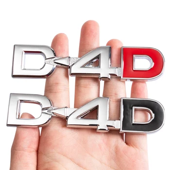 3D Metal D4D D-4D Logo Araba Çıkartmaları ve Çıkartmaları Amblem Rozeti Toyota Corolla İçin RAV4 Camry Yaris PRİUS REİZ Vios Prado Tundra Görüntü 2