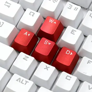 4 Adet Bilgisayar Klavye Kapakları Anahtar Kapaklar DIY Oyun Klavyesi WASD Oklar Anahtar Keycaps Metal Klavye Kapakları Görüntü 2