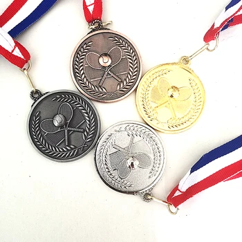 4 Renk Tenis Maç Madalya Hatıra Hayranları Çinko Alaşım Resmi Spor Maç Adward Okul Spor Toplantı Madalya Award5. 0CM