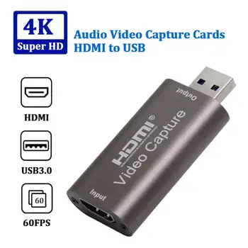 4K USB 2.0 3.0 HDMI Video Yakalama Kartı Telefon Oyunu Web Yayını Kursu Çalışma Video Kayıt Kartı 1080P 60FPS PC Canlı Akış Yeni