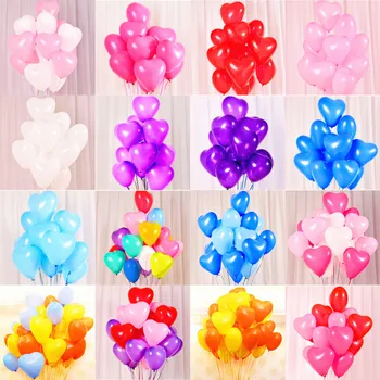 5 adet Mavi Mor Kalp Lateks Balonlar Bebek Doğum Günü Partisi Süslemeleri Çocuklar Düğün Balonlar Bebek Duş Çocuk Şişme Hava Topları Görüntü 2