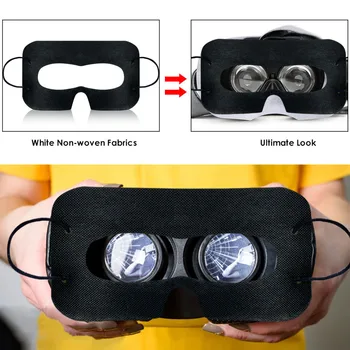 50/100 Adet VR Göz Maskesi Kapak Oculus Quest 2 Tek Kullanımlık Evrensel Ter Nefes Oculus Quest 2 HTC VIVE Aksesuarları Görüntü 2
