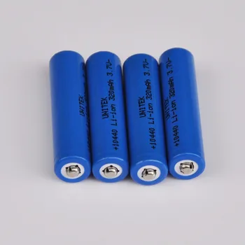 50 ADET 3.7 V 10440 şarj edilebilir lityum iyon batarya ICR10440 320mah AAA boyutu li-ion hücre baterias için LED el feneri torch oyuncaklar Görüntü 2