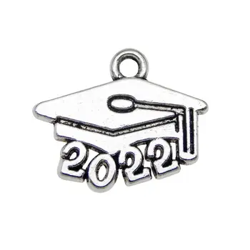 50 ADET Numarası 2020 2021 2022 Takılar Kolye Bilezik Küpe Anahtar mezuniyet kap diploma charms Kolye Takı Aksesuarları Görüntü 2