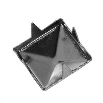 500 Adet 10Mm Leathercraft DIY Metal Punk Sivri Noktalar Piramit Çiviler Goth-Gümüş Görüntü 2