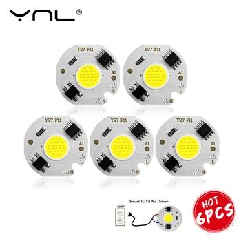 6 adet Lampada LED Lamba Akıllı IC DIY LED ışık Ampul Downlight Spot 220 V 3 W 5 W 7 W 9 W LED çip 220 V-240 V YNL Küre 30000