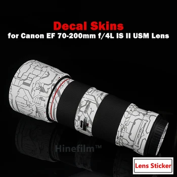 70200 F4 II Lens Vinil Çıkartması Skins Canon EF 70-200 için F4 L IS II USM Lens Premium Sticker Anti Scratch Mahkemesi Sarar Kapak Kılıfları