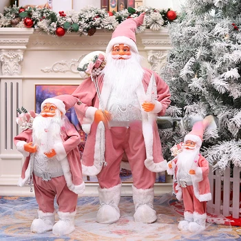 90cm Yeni Büyük Noel Baba Bebek Merry Christmas Süslemeleri Ev için çocuk Yeni Yıl Oyuncak Hediye Navidad Dekor Parti Malzemeleri