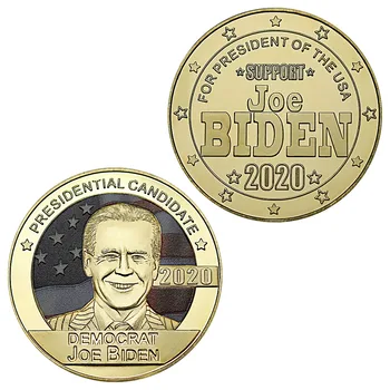ABD Başkanı Joe Biden hatıra parası Demokrat Hatıra Koleksiyon Altın Kaplama Renkli Baskılı altın madalyonlar