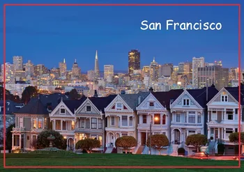 ABD Seyahat Mıknatısları Hediyeler 78 * 54 * 3mm San Francisco Hatıra Buzdolabı Mıknatısları 20265