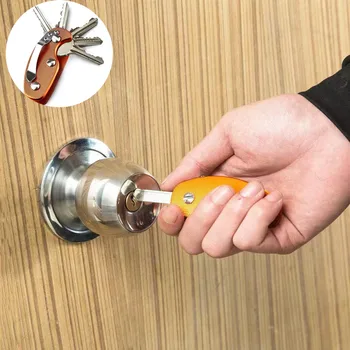 Akıllı anahtarlık Mini Anahtarlık Kompakt Anahtar Dekoratif Tutucu Klip Ev metal saklama kutusu anahtar Klip Alüminyum Organizatör Anahtarlık Açık