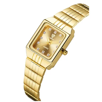 Altın Paslanmaz Çelik Saatler Kadınlar Lüks Saat Bayanlar Kol Saati reloj mujer Relogio Feminino Kadın Bilezik 8808