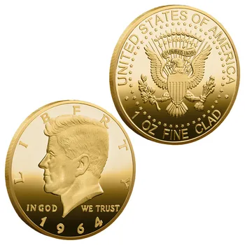 Amerika Birleşik Devletleri Kennedy 35th Başkanı Amerika Altın Kaplama Paraları Hediyelik Eşya ve Hediyeler Ev Dekorasyonu hatıra parası