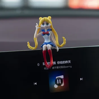 Anime Araba Dashboard Dekorasyon Modeli Sailor Moon Aksiyon Figürü Kawaii Güzel Kız Süsler Oto İç Kadın Aksesuarları