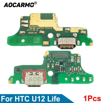 Aocarmo şarj portu HTC U12 Ömürlü USB şarj doku Portu Mikrofon Konektörü Flex Kablo Yedek Parça