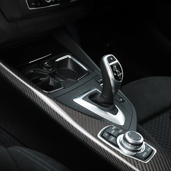 Araba Multimedya Paneli Kapak Trim Karbon Fiber 116İ 118İ BMW 1 2 Serisi için F20 F21 F22 RHD Görüntü 2