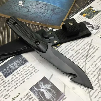 Açık entegre bıçak düz bıçak alan kendini savunma taşıma bıçağı kesme halat survival kamp hayatta kalma bıçağı Görüntü 2