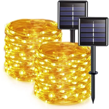 Açık LED güneş ışığı güneş dize ışıkları 5M-30M su geçirmez açık Garland güneş enerjisi lambası noel bahçe dekorasyon için