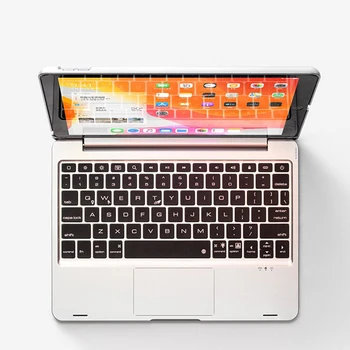 B. O. W Bluetooth Kablosuz Klavye iPad kılıfı pro 11 İnç 2021, Touchpad 7 Renk Arkadan Aydınlatmalı ve kalemlik