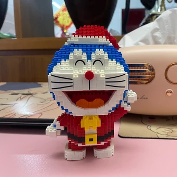 Balody 16147 Doraemon Merry Christmas Noel Baba Kedi Hayvan Robot Mini Elmas Blokları Tuğla Yapı Oyuncak Çocuklar için hiçbir Kutu Görüntü 2