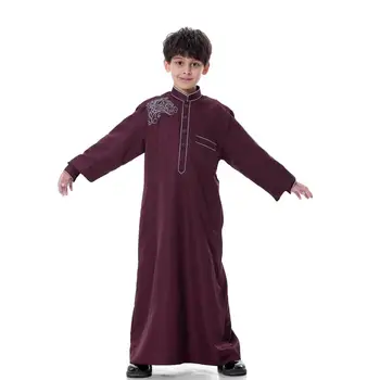 Bayram Erkek Çocuk Abaya Dubai Kaftan Umman Arapça Katar Müslüman Çocuklar Elbise Kaftan Ramazan Ropa Musulmana Hombre İslami Giyim