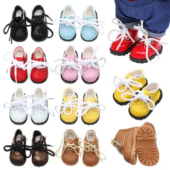 Bebek Oyuncak Parlak deri ayakkabı Takım Elbise 15-20cm Bebek mini ayakkabı 1/6 oyuncak bebekler Kızlar İçin Hediyeler oyuncak bebek giysileri Ayakkabı Aksesuarları