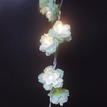 Benzersiz el yapımı kamelya çiçek LED dize ışık, çocuk odası çelenk çiçek ile 10/20/40/80 LEDs, düğün olay / sevgililer günü hediyesi Görüntü 2
