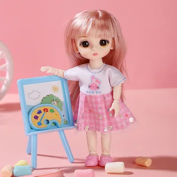 Bjd Bebek Prenses Seti Loli barbie bebek Çocuk Kız Oyuncak Sevimli Giydirme 17CM Mini Kız Oyuncak 2022 Popüler Doğum Günü Hediyeleri kızlar için Görüntü 2