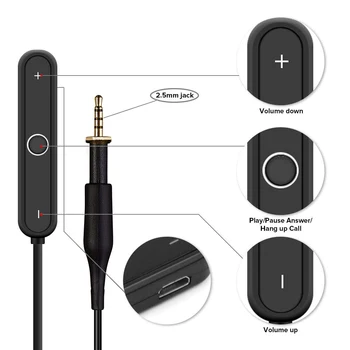 Bluetooth 5.0 Handsfree Ses Adaptörü Dönüştürücü Kablosuz Alıcı AKG K450 K451 K452 K480 K490 K495 Q460 Kulaklıklar Görüntü 2