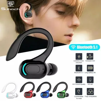Bluetooth 5.2 Kulaklık Su Geçirmez kablosuz mikrofonlu kulaklıklar Mini Kulak Kancası HiFi Stereo müzik kulaklıkları Telefon için