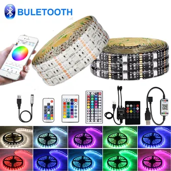 Bluetooth APP kontrolü usb'li şerit LED Su Geçirmez 5V RGB LED ışık 5050 Esnek LED şeritler TV arka plan ışıkları Bant lamba aydınlatma