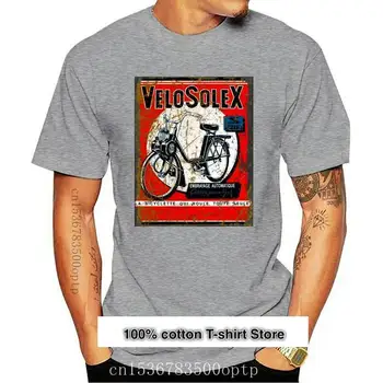 Camiseta de algodón con estampado para hombre y mujer, camisa de manga corta con cuello redondo, Velo Solex, nueva