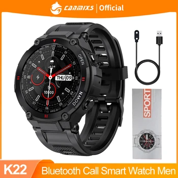 CanMıxs K22 akıllı saat Erkekler Bluetooth Çağrı Spor Smartwatch Erkekler Açık Müzik Çalma Spor İzci Kalp Hızı Özel Arama