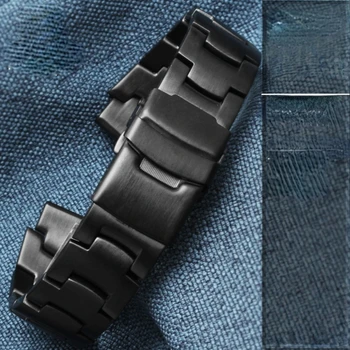 Casio PRG için Paslanmaz Çelik Saat Kayışı-250 260 280 500 510 550 Spor Tırmanma Katı Çelik saat kayışı Aksesuarları 18mm Görüntü 2