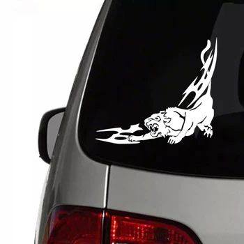 CK20255# Наклейка Тигр на форточки (КОМПЛЕКТ ИЗ 2Х ЗЕРКАЛЬНЫХ НАКЛЕЕК) Car Sticker Waterproof Auto Decors Görüntü 2