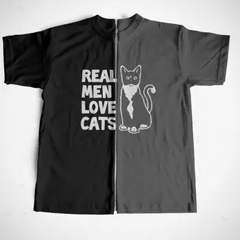 COOLMIND %100 % pamuk kısa kollu yaz erkek üstleri tee gömlek gevşek serin kedi baskı erkekler tshirt streetwear hop hop t-shirt Görüntü 2