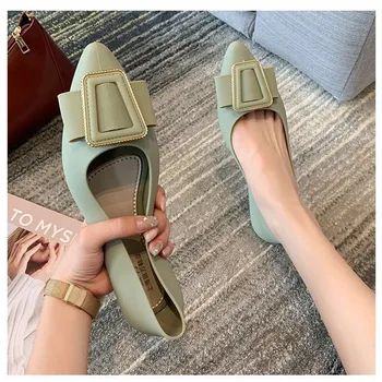 Cresfimix Kadın Moda Yeşil Yuvarlak Ayak Hafif Plaj Düz Ayakkabı Lady Casual İlkbahar & Yaz Loafer'lar Zapatos Mujer A9349