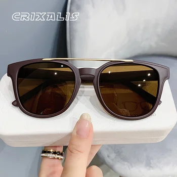 CRIXALIS Tasarımcı Güneş Gözlüğü Kadın Düz Üst Kare güneş gözlüğü Kadın Lüks Marka Retro Shades Bayanlar UV400 zonnebril dames