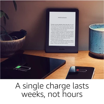 Dahili Ön Işıklı, Wi-Fi 4GB eBook e-mürekkep ekranlı, Tamamen yeni Kindle Black 2019 sürümü yenilenmiş 6 inç e-Kitap Okuyucular Görüntü 2