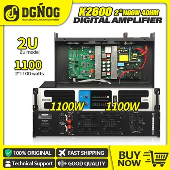 DGNOG K2600 güç amplifikatörü Profesyonel Ses Stereo D Sınıfı ses amplifikatörü 2 Kanal Ses DJ Sahne Performansı