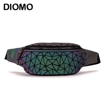 DIOMO 2022 fanny Paketleri Bel Paketi Kadınlar için Aydınlık Holografik Seyahat bel çantası
