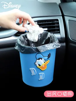 Disney Araba Malzemeleri araba çöp kutusu Araba Karikatür Araba Asılı Kapı Varil Depolama Çöp B araba dekor anime araba aksesuarları Görüntü 2
