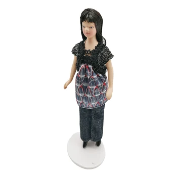 Dollhouse Minyatür Porselen Bebek Modeli Bayan Modern Ev Hanımları Bebek Evi Aksesuarları PP019B